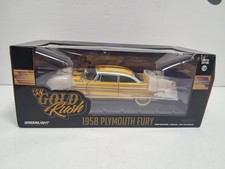 58 Gold Rush - 1958 Plymouth Fury - 124 Die Cast - New - Greenlight - 2023