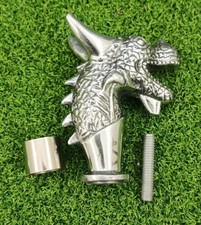 Antique Chrome Finish Solid Dragon Head Handle ForWooden Walking Stick Cane Gift