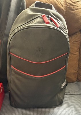 Men's Puma Ferrari Large Backpack In Black & Red Fits A Laptop GUC