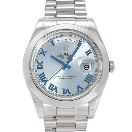 Rolex Day Date II  218206 ice blue/roma Dial