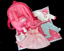 American Girl Bitty Baby 2008 Pink Dress Blanket Backpack Starter Set COMPLETE