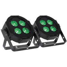 Eliminator Lighting Mega Hex L Par Lights 4x20-Watt RGBLA UV LED Remote Con...