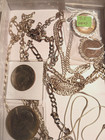 .925 silver chains and mix vintage coins plus — photo 1