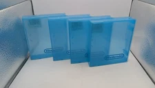 4 Authentic Clear Blue Clam Shell Nintendo Cases