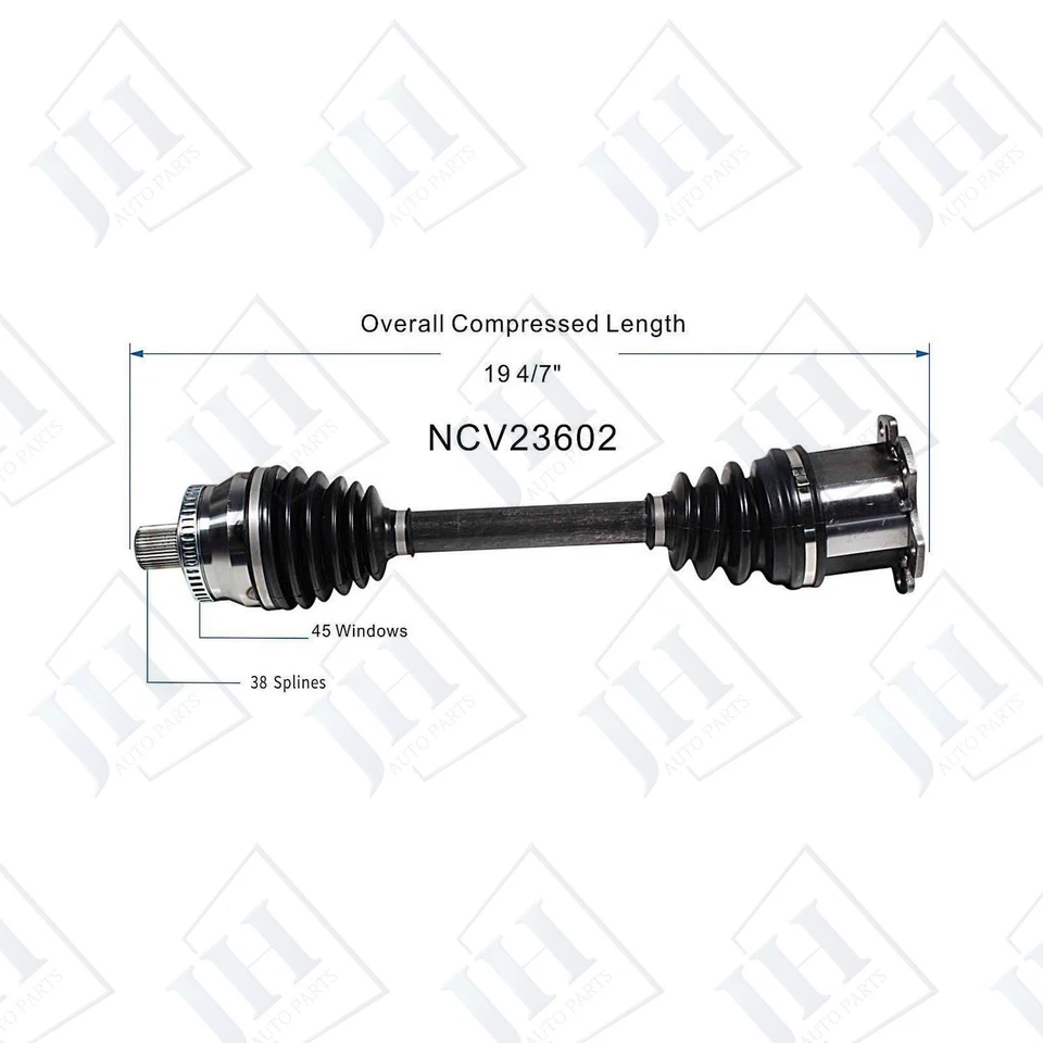 Eje CV pasajero delantero derecho original para Audi Allroad Quattro 2001-05 AWD automático Foto 2 de 4