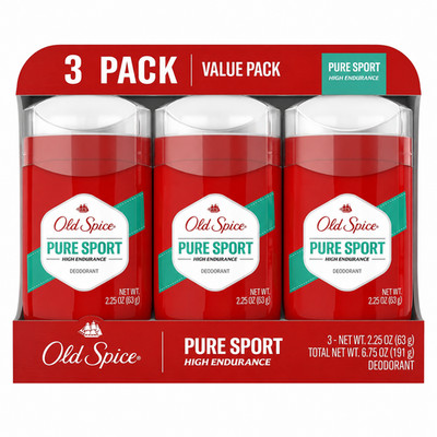 *Three Pack* Old Spice High Endurance Deodorant for Men Pure Sport Scent, 2.25oz