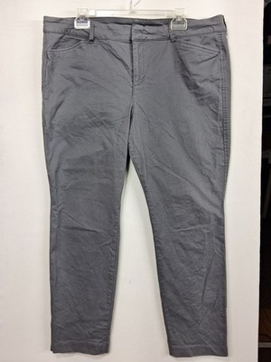 OLD NAVY Pixie Pants Women Size 16 Gray Mid Rise Secret Slim Pockets