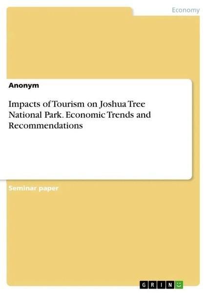 Anonymous | Impacts Of Tourism On Joshua Tree National Park. Economic Trends...-image