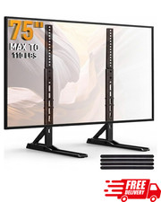 Universal TV Stand Mount for 22-75 Inch TVs Adjustable Table Top Holds