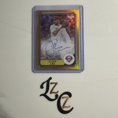 2025 Topps Archives Cliff Lee AUTO 1987 Boardwalk PHILLIES Gold /50