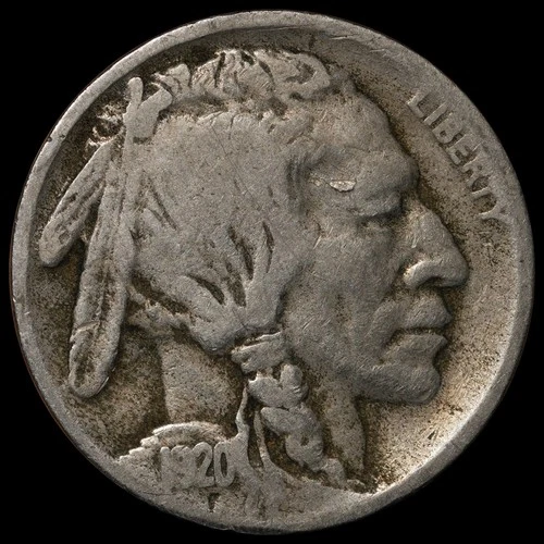 1920 d 5C Buffalo Nickel Circulated Coin