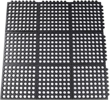 Interlocking Rubber Mats for Floor Anti Fatigue Kitchen Mats 9 Pack 11.8 x 1...