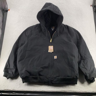 NWT Carhartt J140 Active Jacket Mens 3XL Black Hooded Quilted