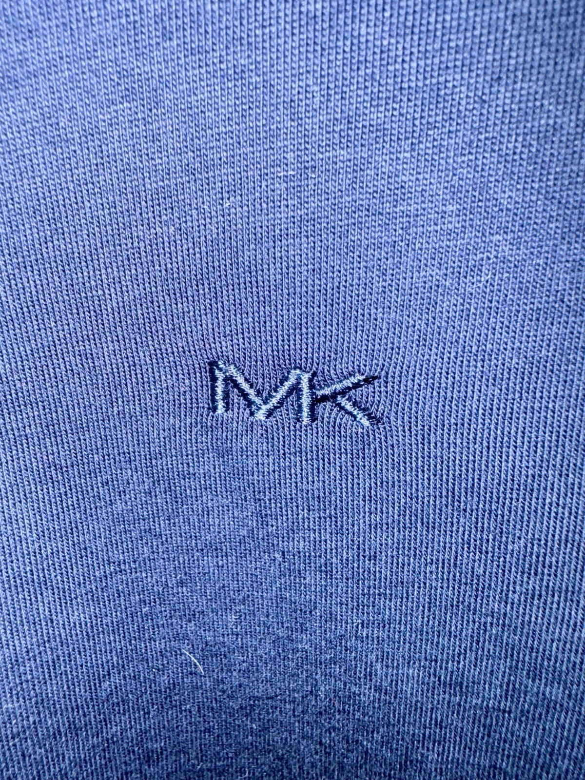 NWT Michael Kors Men’s Midnight Blue Textured Polo Shirt Size S thumbnail 3