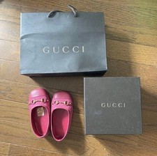 Gucci Canvas Leather Pink Toddler Shoes Toddler 22/14cm W/Box G5