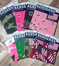 USA Made Hav-A-Hank Cotton Paisley Bandana Hanky 2-Sided Bandanna Wrap Headband