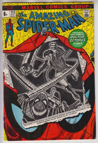 AMAZING SPIDER-MAN # 113  VF/NM 9.0  DOCTOR OCTOPUS  STORY  PENCE  1972