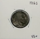 1916 S Buffalo Nickel, Very Nice, VG+, Early Date, Low Mintage! 🔥