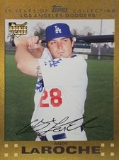 Andy LaRoche 2007 Topps Updates & Highlights #UH157 Dodgers Gold SN,RC