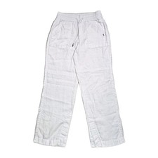 Athleta Pants Women's SMALL White Linen High Rise Wide Leg Retreat Drawstring