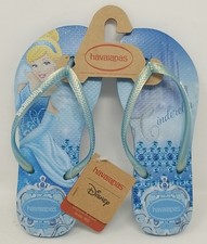NWT Havaianas Disney Cinderella Kids Flip Flops Girls Size 2Y