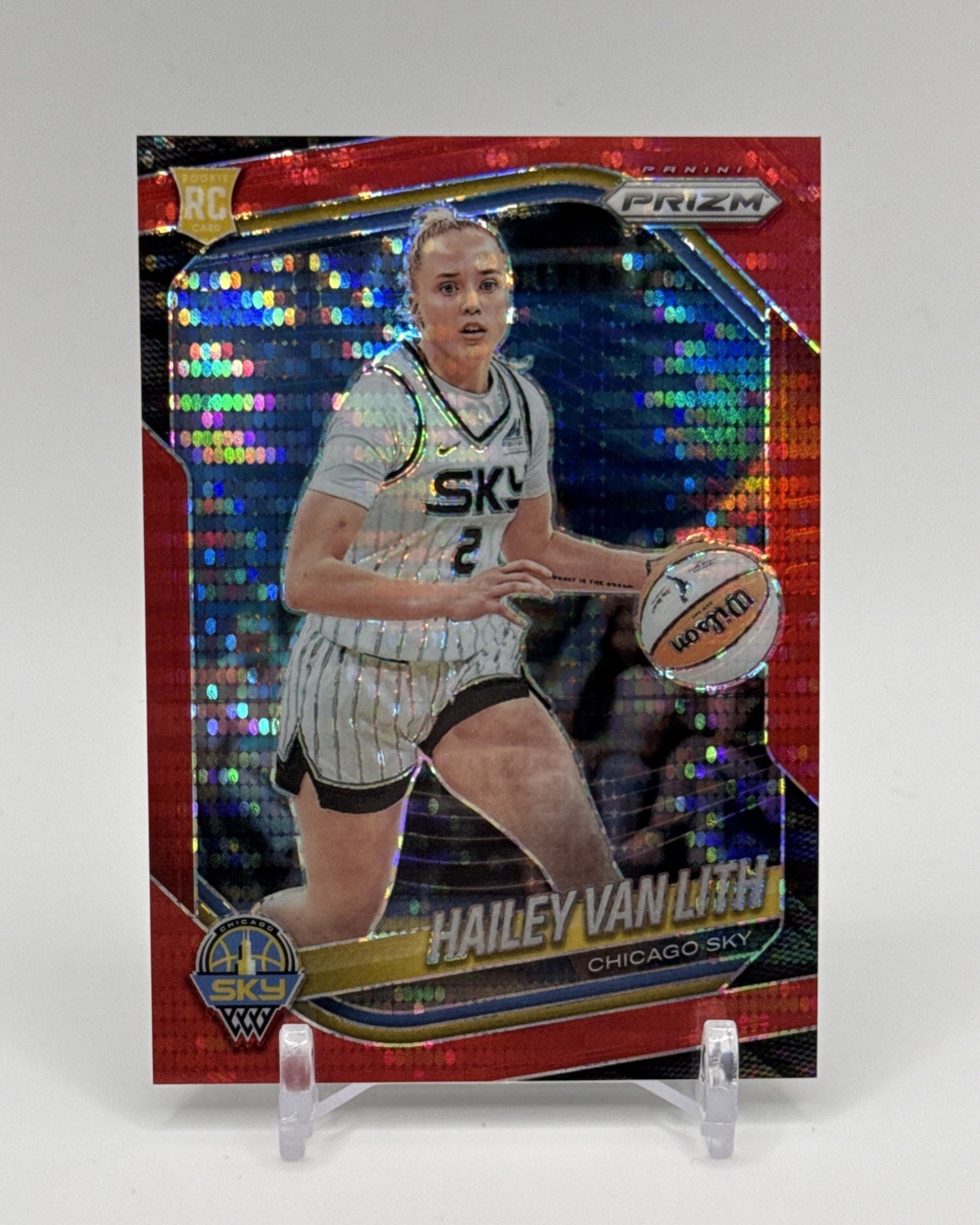 2025 Panini Prizm WNBA Hailey Van Lith #2 Red Pulsar Rookie /299