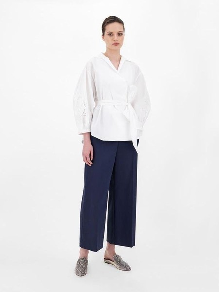 Women Weekend Max Mara Trousers Navy 36 / S / 44 #N37P