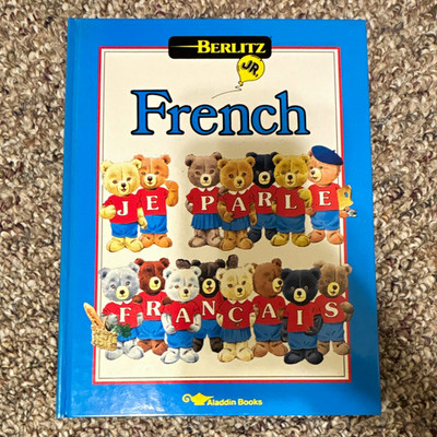 Berlitz Jr. French 1st Edition Hardcover Beginner Language Course Aladdin 1989