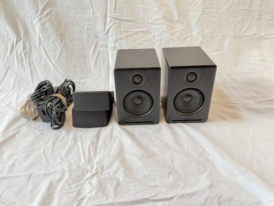 Audioengine A2+ BT Black Bookshelf Speakers Bluetooth w/ Adapter, Cables, Stands