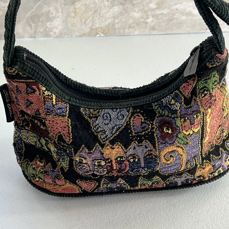Bolso de Hombro de Colección Laurel Burch Tapiz Cartera Correa Hebilla Ajustable Y2K Foto 2 de 4