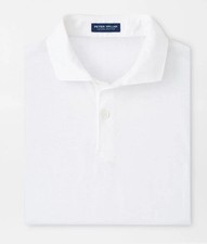 Peter Millar White Journeyman Short Sleeve Polo Pima Cotton Crown Crafted NWT XL