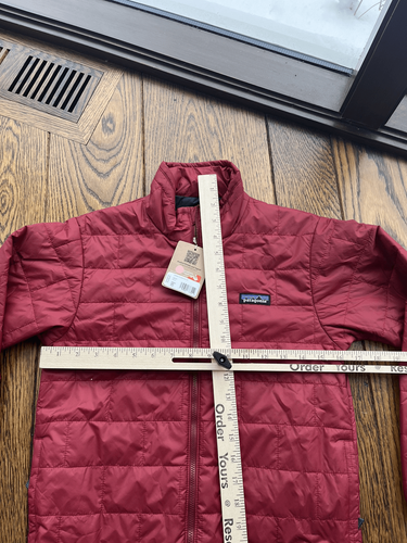 Patagonia Kid's Nano Puff Brick Quilt Wax Red Winter Jacket Size Medium (10) - Picture 5 of 6