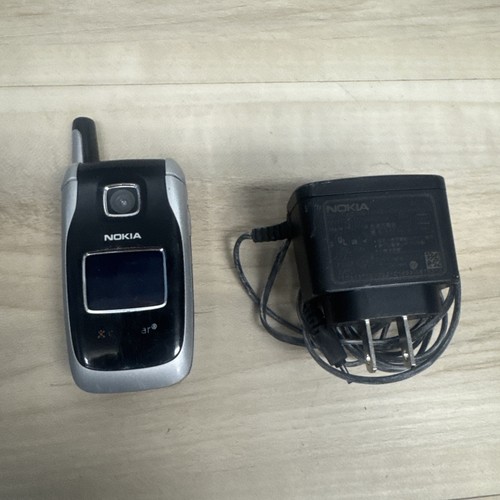 Nokia 6102 Silver Black Rare Cellular Flip Phone Collectible Untested For Parts - Picture 1 of 4