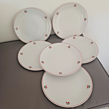 SET PIATTI FRUTTA/DESSERT PORCELLANA RICHARD GINORI CILIEGE 6 PEZZI