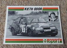1989 Ford Sierra Cosworth Promotional Card Production Saloon Car Keith Odor