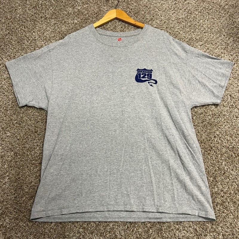 Hanes Mens XL Gray Wheeler's US 129 Performance Deals Gap NC Graphic T-Shirt