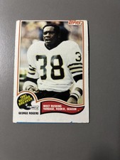 *MISPRINT*Topps 1981 George Rogers New Orleans Saints Rookie Record Breaker Card. rookie card picture