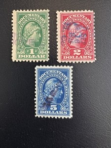 US Scott #R217, #R218, #R220 Revenue Stamps “Series 1914”-Used (See Description)