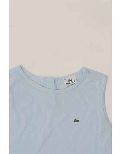 Haut gilet crop femme LACOSTE taille 44 grand coton bleu CF09 - Photo 3/3