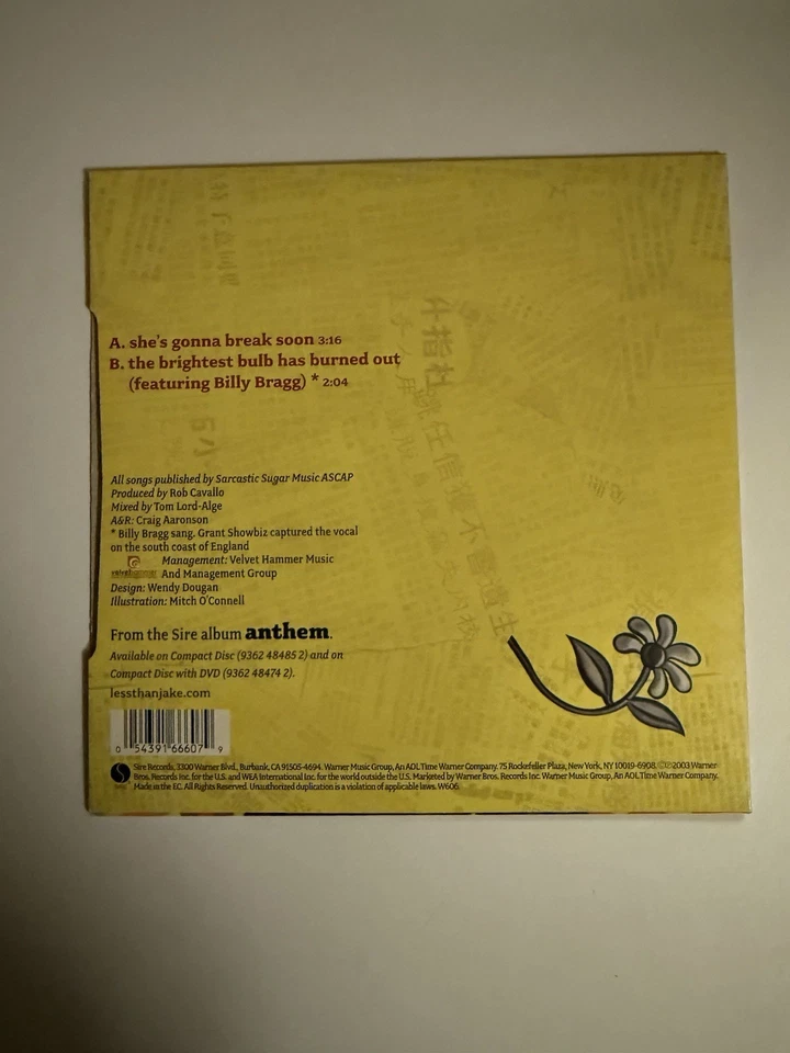 Less Than Jake - She’s Gonna Break Soon 7” Vinyl - Image 2 of 2
