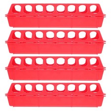 4 Pcs Chicken Feeding Dish Device for Chickens Bird Cage Food Container