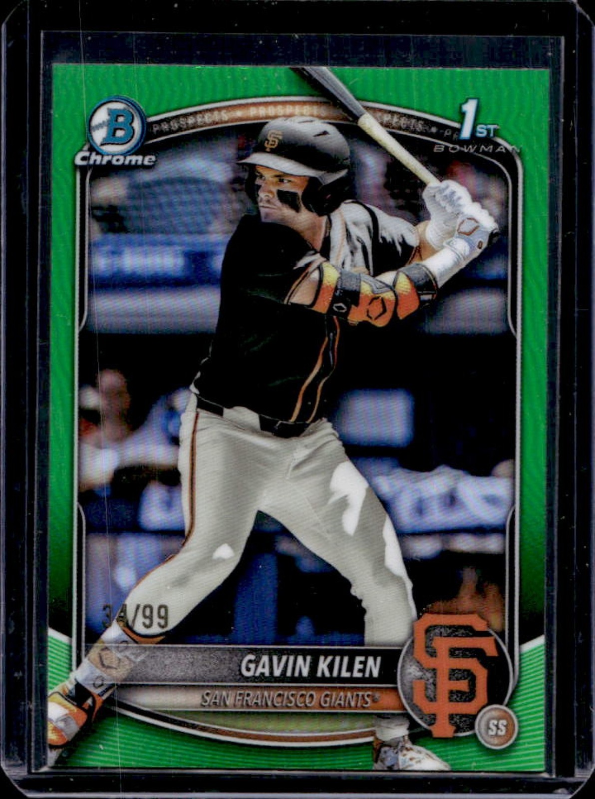 2025 Bowman Draft Gavin Kilen Chrome Green Refractor 1st Prospect #/99 Giants