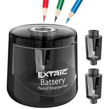 Battery Powered Electric Pencil Sharpener for #2 and Colored Pencils, Portabl...