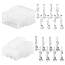 Connector Lot 8 Pin, 10 Matched Sets, 8-Circuits w/18-24 AWG, Pin Size: Sta...