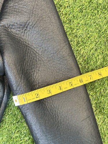 Miss Selfridges Moto Jacket Size 4 UK 8 Black Biker Coat Faux Leather & Fur - Picture 15 of 17