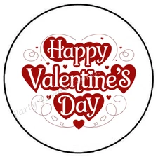 HAPPY VALENTINES DAY ENVELOPE SEALS LABELS STICKERS PARTY FAVORS