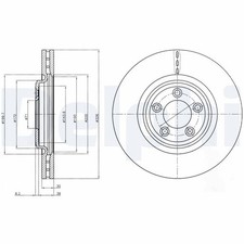 2x DELPHI Bremsscheibe BG4203C für JAGUAR XF 1 X250 XJ X350 X358 TYPE 2 X200 XK