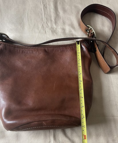 Vintage Coach Shoulder Bag Bleecker Tattersall Duffle Brown Bucket Bag 11422 - Picture 18 of 20