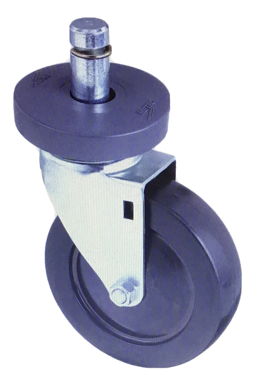 Metro replacement caster for wire shelving rubber swivel 5 in caster