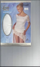 Levante Bridal Essentials Pearl Stud Control Top Pantyhose 20 denier white small